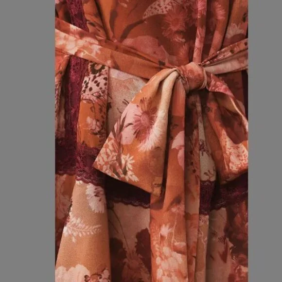 NWT BHLDN Camila Long Sleeve Chiffon Mini Dress Pink Medium - Picture 5 of 16